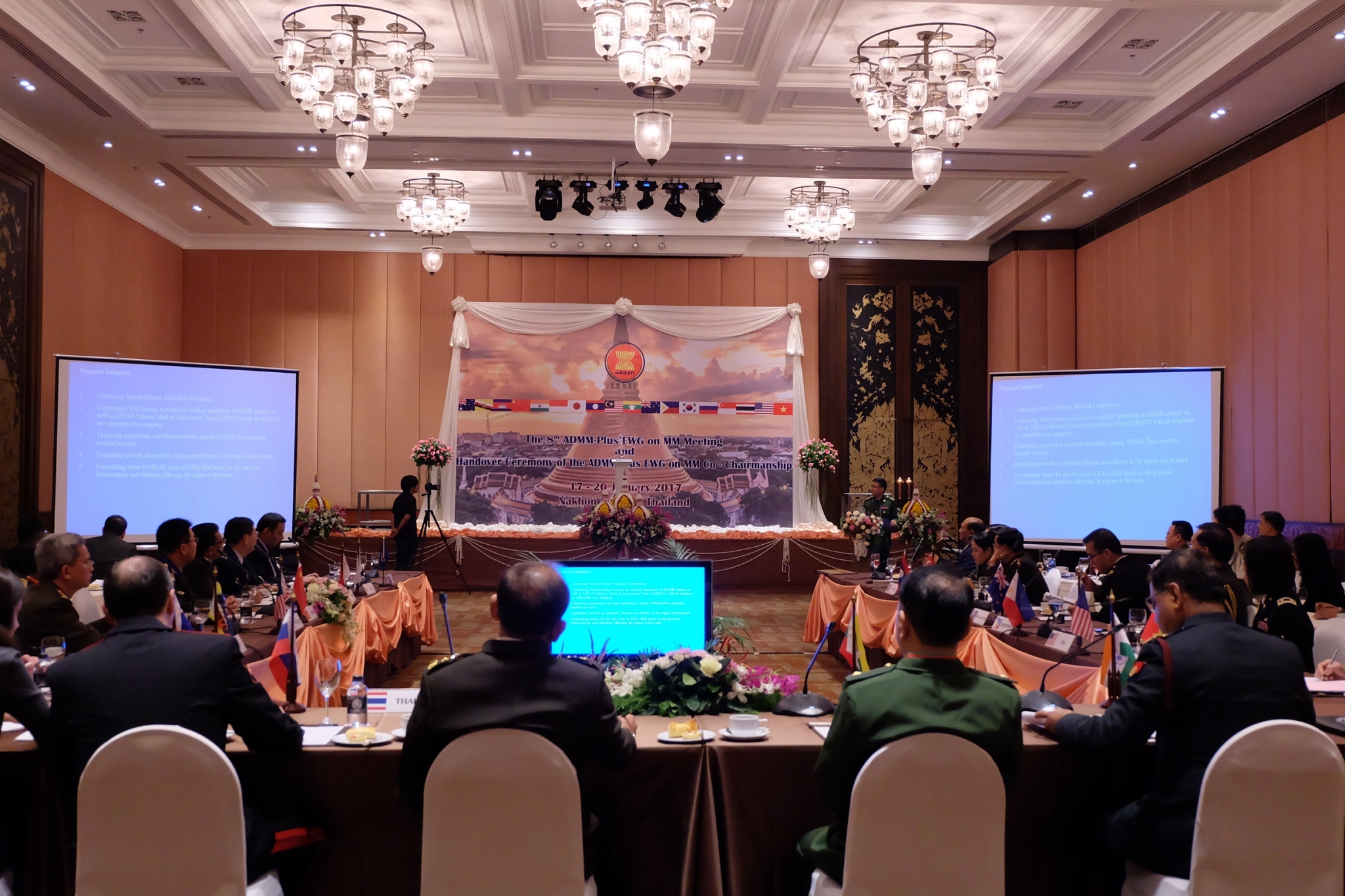 The 8 ADMM-Plus EWG on MM Meeting Handover Ceremony of the ADMM-Plus EWG on MM Go-Chairmanship  Thailand photo 3